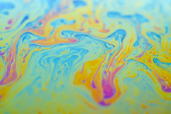 Tęcza Opalizująca Powierzchni Bańki Mydlanej Kolorowe Tło Szalone Kolory Psychodeliczny — Zdjęcie stockowe
