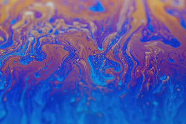 Abstrakter Irisierender Wellenhintergrund Seifenblasenstruktur — Stockfoto