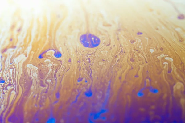 在肥皂泡球面上的彩虹 色彩斑斓的背景 — 图库照片