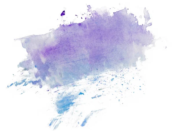 Watercolor Stain Blue Violet Gradient Smudged — Stock Photo, Image