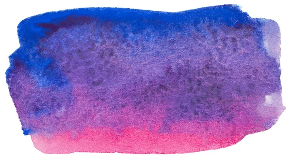 Mancha Aquarela Azul Esfregaço Rosa — Fotografia de Stock