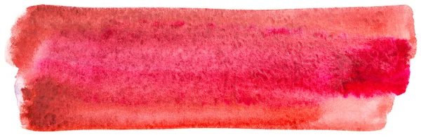 Watercolor Stripe Brush Stroke Red Hand Drawn — Stock Photo, Image