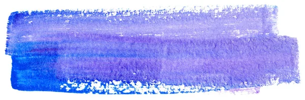 Szczotka Akwarela Niebieski Białym Tle — Zdjęcie stockowe