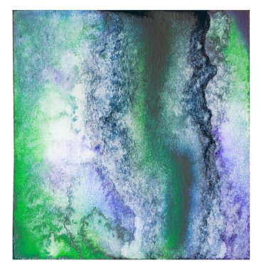 Suluboya leke dikdörtgeni, arkaplan yeşil desenli