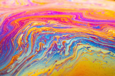 Yanardöner resimlerin soyut arkaplan dokusu. Sabun köpüğü