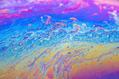 Yanardöner resimlerin soyut arkaplan dokusu. Sabun köpüğü