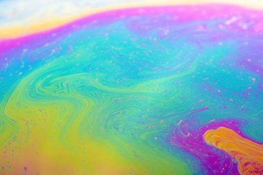 Yanardöner resimlerin soyut arkaplan dokusu. Sabun köpüğü