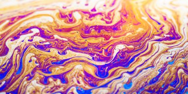 Yanardöner resimlerin soyut arkaplan dokusu. Sabun köpüğü