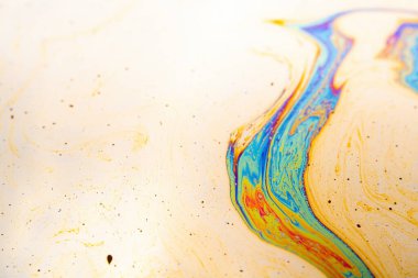 Yanardöner resimlerin soyut arkaplan dokusu. Sabun köpüğü