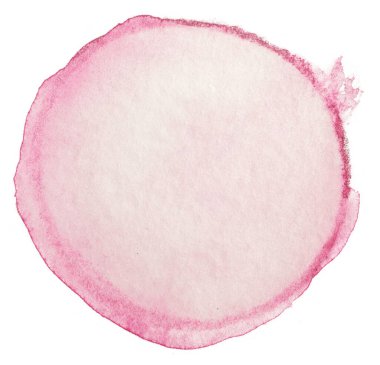 Beyaz arkaplana elle çizilmiş kırmızı noktalı suluboya çember