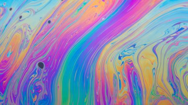 Soyut yanardöner arka plan paraziti açık gökkuşağı renkleri. Sabun köpüğü dokusu