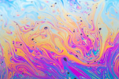 Soyut yanardöner arka plan paraziti açık gökkuşağı renkleri. Sabun köpüğü dokusu