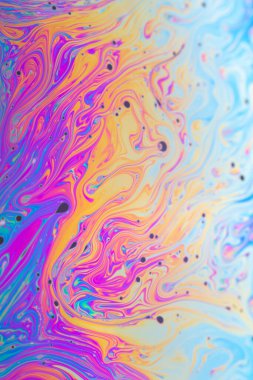 Soyut yanardöner arka plan paraziti açık gökkuşağı renkleri. Sabun köpüğü dokusu