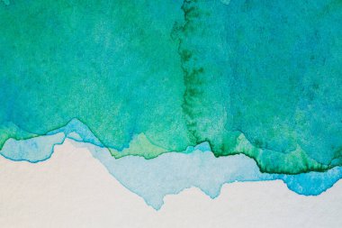 Suluboya arka plan, mürekkep boyalı kaplama. mavi ve yeşil suluboya