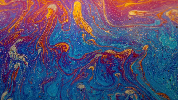 Struttura Astratta Fondo Vernici Iridescenti Bolla Sapone — Foto Stock