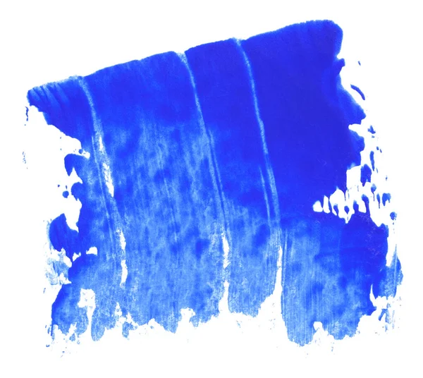 Élément Conception Coup Pinceau Acrylique Bleu — Photo