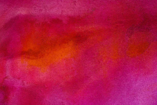 Acquerello Sfondo Astratto Foglio Carta Coperto Con Vernice Multicolore Rosso — Foto Stock