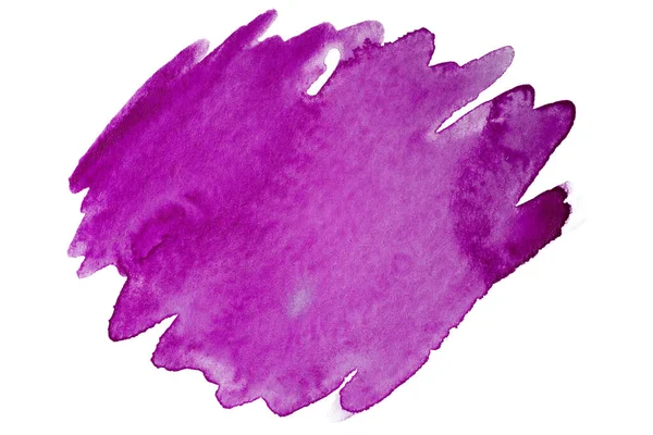 Elemento Acuarela Textura Púrpura Mancha Fondo Dibujado Por Pincel Mano — Foto de Stock
