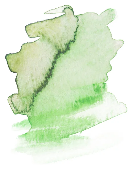 Akwarela Plama Tekstury Zielony — Zdjęcie stockowe