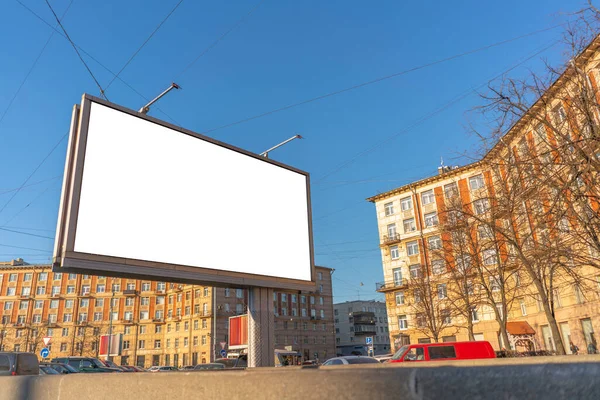 Plakatwand Der Stadt Während Des Tages Licht Der Untergehenden Warmen — Stockfoto