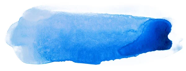 Azul Mancha Aquarela Fundo Sobre Fundo Branco Com Uma Textura — Fotografia de Stock