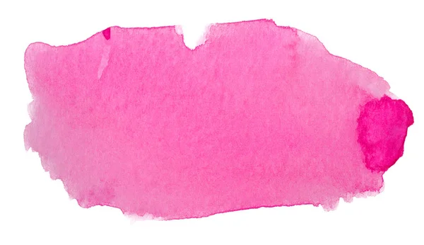 Różowy Fioletowy Plama Akwarela Tło Białym Tle Tekstury Kapanie Farby — Zdjęcie stockowe
