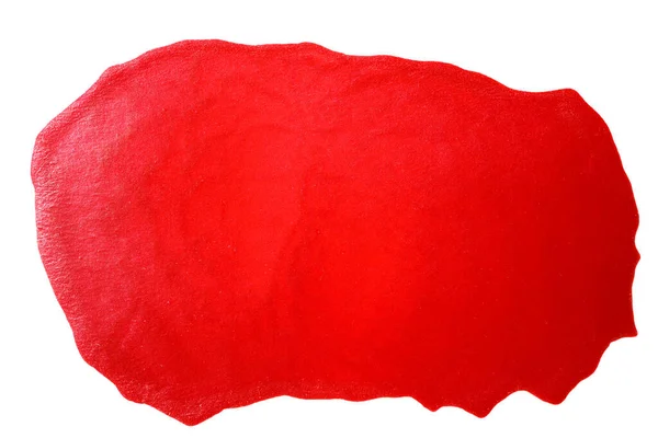 Roter Fleck Acryl Hintergrund Auf Weißem Hintergrund Mit Einer Textur — Stockfoto