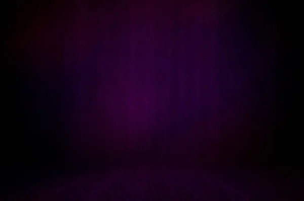 Background horizontal Studio Portrait Backdrops dark purple. Illuminated by a blur of light. canvas, muslin cloth fabric. wall and floor