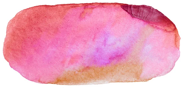Teinte Aquarelle Rouge Avec Violet Sur Papier Texture Aquarelle Élément — Photo