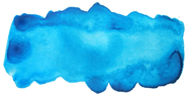 Aquarel Vlek Blauwe Sjabloon Papier Aquarel Textuur Verfelement Voor Ontwerp — Stockfoto