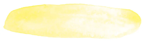 Акварельна Пляма Жовтого Кольору Паперовій Акварельній Текстурі Елемент Фарби Дизайну — стокове фото