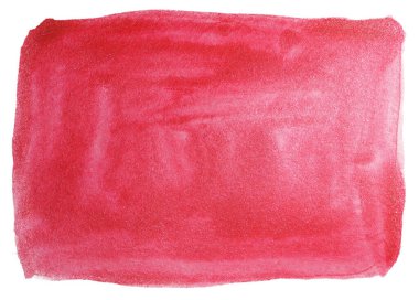 Suluboya kırmızı, kağıt suluboya dokusunda parlak bir şekilde şeffaf. tasarım için boya ögesi