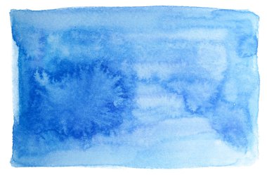 suluboya lekeli mavi leke, kağıt suluboya dokusunda aşırı akış şablonu var. tasarım için boya ögesi