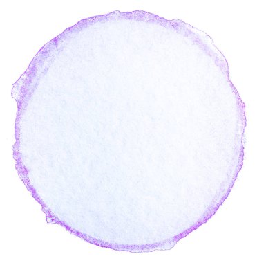 suluboya mavi daire elementi doymuş renklerle ve parlak bir ortayla. Beyaz arkaplan üzerindeki kart tasarımı için izole şablon