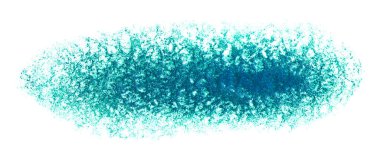 Kağıt dokusunda parlak makyajlı göz farları lekesi. Beyaz arkaplan üzerindeki toz lekesi izole şablon