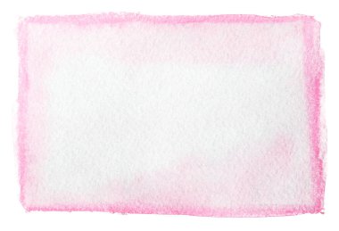 beyaz arkaplan izole şablonu üzerinde pembeye boyalı dikdörtgen element