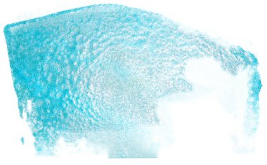 Parlak mavi boya lekesi, beyaz arkaplan izole şablonundaki tasarım elementi için soyut şekil