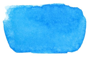 Tasarım elementi için desenli suluboya boyanın mavi beneği