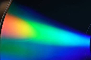 dvd disk bölümü gökkuşağı yansıtan ışık ileten.