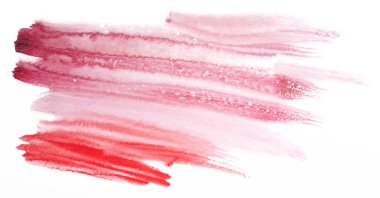 Kırmızı el, suluboya elementi ıslak fırça çizgili soyut vektör kağıt deseni çizimi. Tasarım sanatsal kartı, afiş, baskı, öge