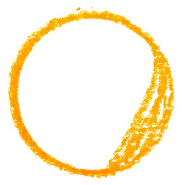 Kalemle çizilmiş sarı daire.