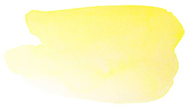 Beyaz üzerinde sarı parlak suluboya lekesi var. Elle çizilmiş element, fotoğrafçılık dokusu kağıt üzerine boya sıçratıyor.