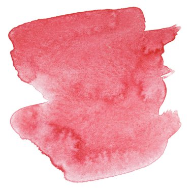 kırmızı suluboya leke içinde parıldayan bir doku, keskin kenarlar fırçayla boyanmış.