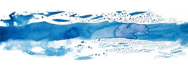 güzel mavi çoklu katmanlı suluboya arka plan efekti çizgisi beyaz arka planda birçok küçük elementle tasarım için