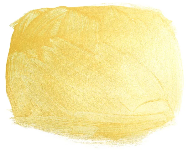 Акварельна Пляма Блискуча Золота Блискуча Паперовій Акварельній Текстурі Елемент Фарби — стокове фото