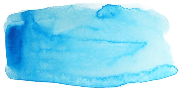 Acquerello Macchia Blu Con Macchie Carta Acquerello Texture Elemento Vernice — Foto Stock