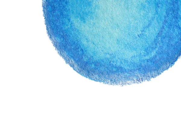Borda Círculo Aquarela Círculo Azul Encharcado Com Textura Para Projeto — Fotografia de Stock
