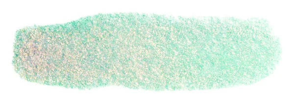 Una Mancha Verde Con Destellos Pintura Sobre Fondo Blanco Plantilla —  Fotos de Stock