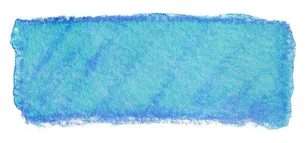 Ponto Azul Retângulo Lápis Aquarela Textura Fundo Branco Modelo Isolado — Fotografia de Stock