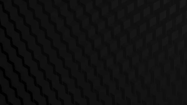 Black Dark Cubic Abstract Background Surface Rendering Wall Black Cubes — Stock Photo, Image